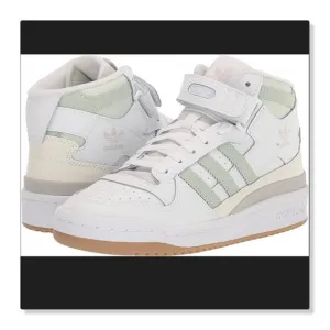 ✨ ADIDAS ✨ Forum Mid Sneaker in White/ Linen Green - [Women's size 5]