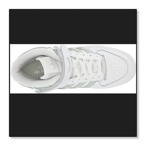 ✨ ADIDAS ✨ Forum Mid Sneaker in White/ Linen Green - [Women's size 5]