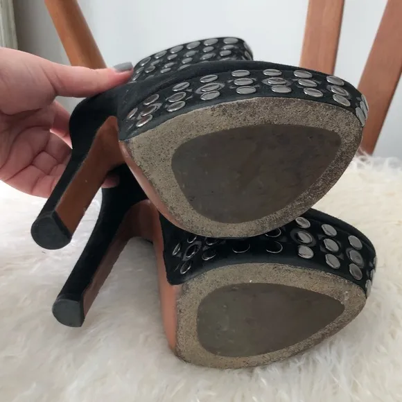💥 ALAIA Stud Platform Booties 36.5