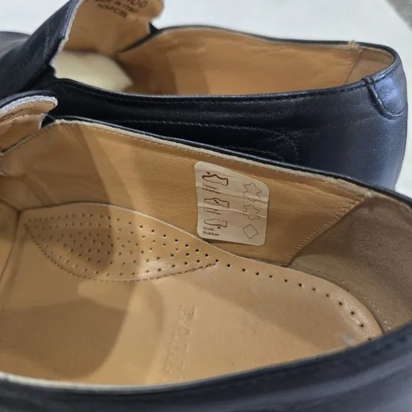 🐢 Bally Rogado Men's leather loafers  Black Size 7 EEE.