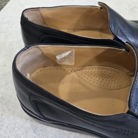 🐢 Bally Rogado Men's leather loafers  Black Size 7 EEE.