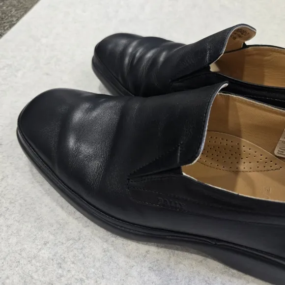 🐢 Bally Rogado Men's leather loafers  Black Size 7 EEE.