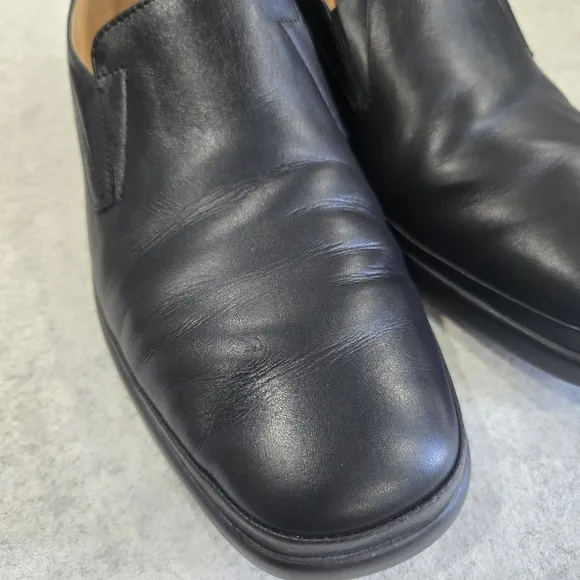 🐢 Bally Rogado Men's leather loafers  Black Size 7 EEE.