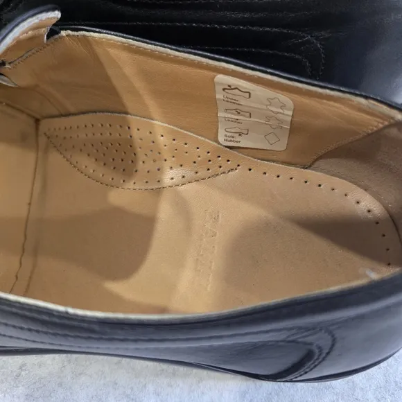 🐢 Bally Rogado Men's leather loafers  Black Size 7 EEE.
