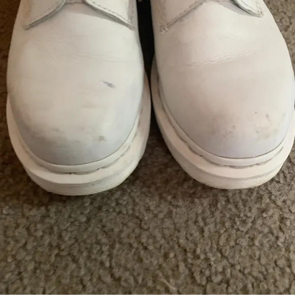 ✅ Dr Marten Boots 1460 Pascal Mono White Combat Lace up
