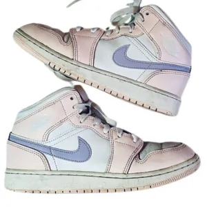 🔥 NIKE Air Jordan 1 Mid – Pink Wash/Frost-White (GS 4Y / Women’s 5.5) 🔥