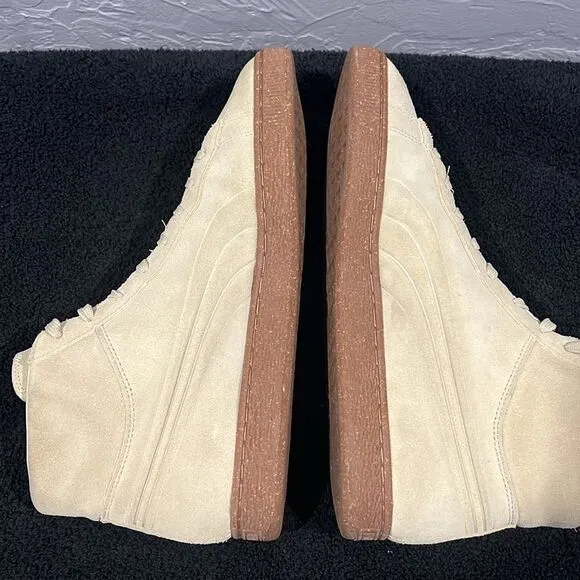 🔥🔥 PUMA Suede hi-tops Sneakers Shoes  - Streetwear Beige US Sz 11 - EXCELLENT
