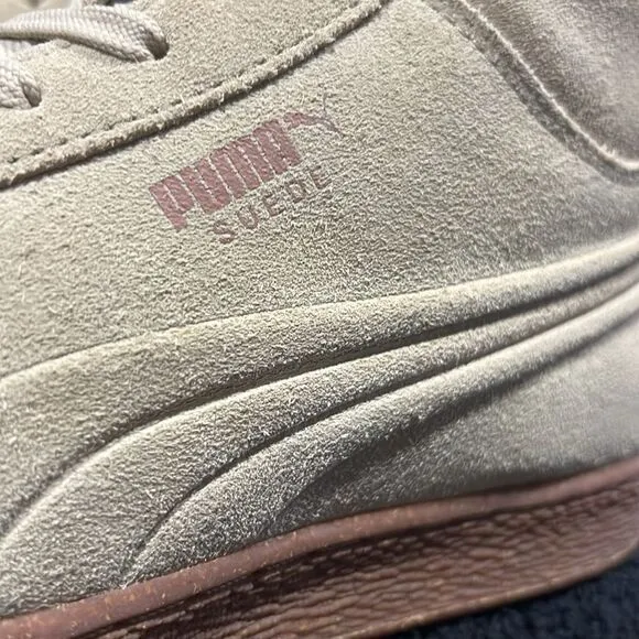🔥🔥 PUMA Suede hi-tops Sneakers Shoes  - Streetwear Beige US Sz 11 - EXCELLENT