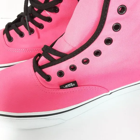 🆕 Vans Authentic Hi Sneakers Neon Pink 9M | 10.5W High Tops