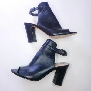 🌸 Via Spiga | Black Leather Ankle Shoes  38