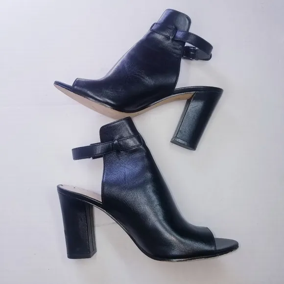 🌸 Via Spiga | Black Leather Ankle Shoes  38