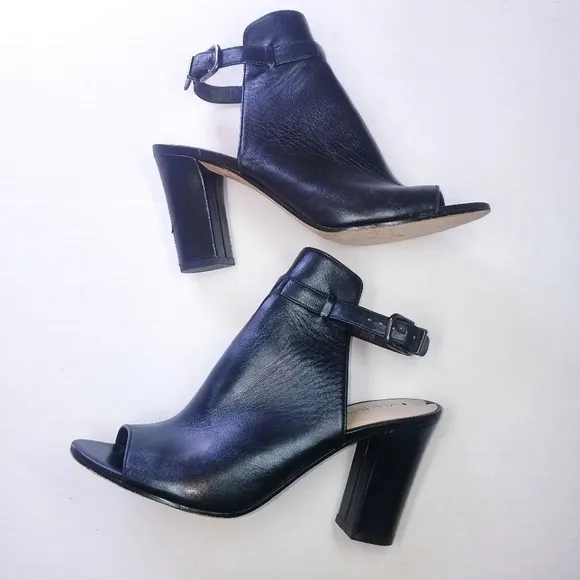 🌸 Via Spiga | Black Leather Ankle Shoes  38