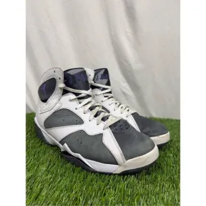13 Air Jordan 7 Retro 'Flint' 2021 Men's White Gray Purple Basketball CU9307-100