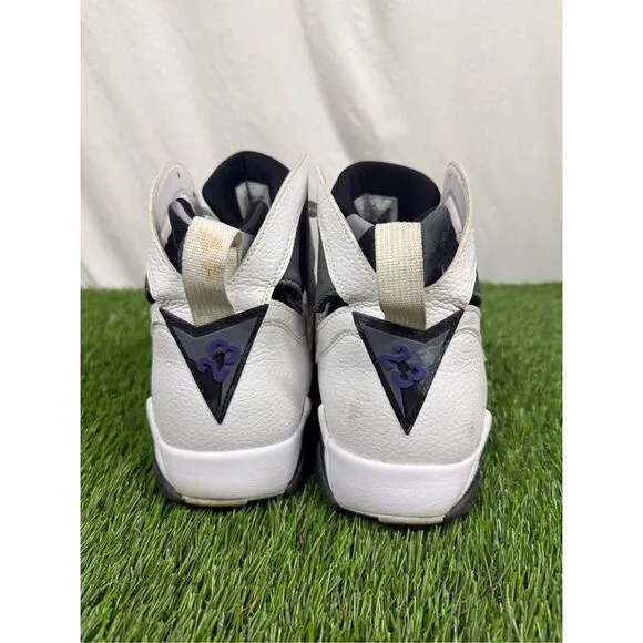 13 Air Jordan 7 Retro 'Flint' 2021 Men's White Gray Purple Basketball CU9307-100
