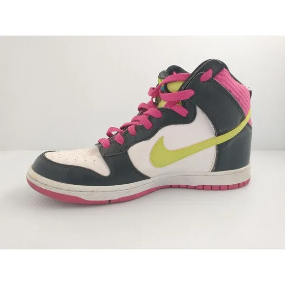 2012 Nike Dunk High Fireberry LONDON Pink Volt 317982-127 Mens‎ Shoes Size 9.5