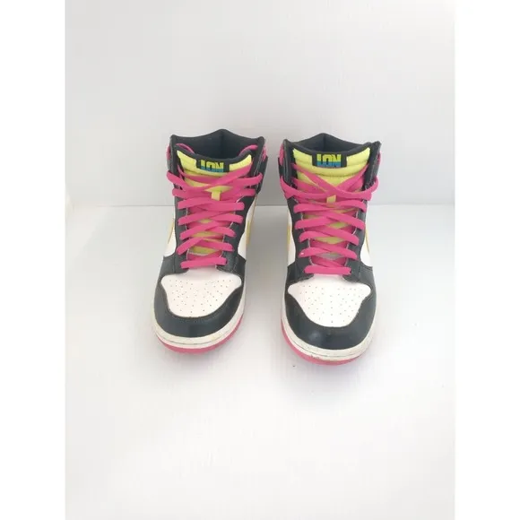2012 Nike Dunk High Fireberry LONDON Pink Volt 317982-127 Mens‎ Shoes Size 9.5