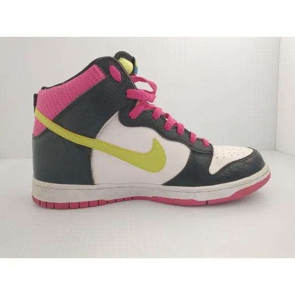 2012 Nike Dunk High Fireberry LONDON Pink Volt 317982-127 Mens‎ Shoes Size 9.5
