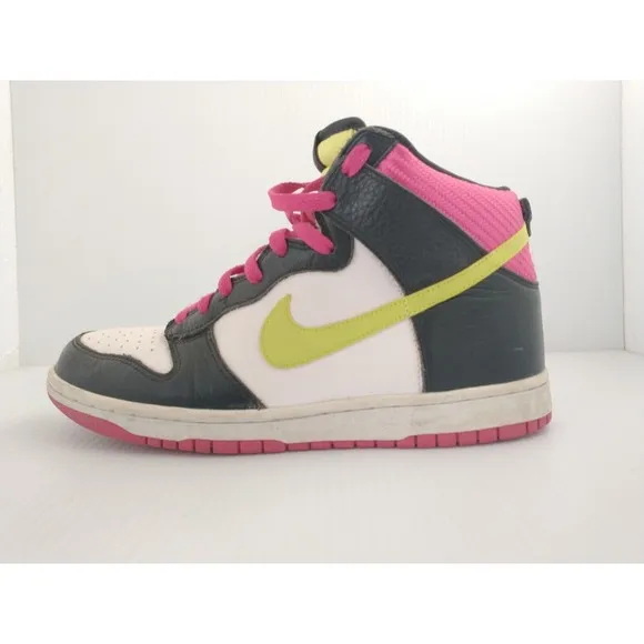 2012 Nike Dunk High Fireberry LONDON Pink Volt 317982-127 Mens‎ Shoes Size 9.5