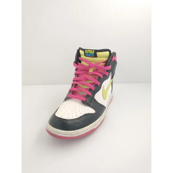 2012 Nike Dunk High Fireberry LONDON Pink Volt 317982-127 Mens‎ Shoes Size 9.5