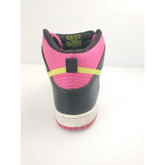 2012 Nike Dunk High Fireberry LONDON Pink Volt 317982-127 Mens‎ Shoes Size 9.5
