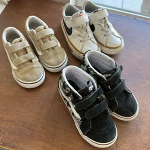 3-pack toddler shoes! Vans and Nike blazers