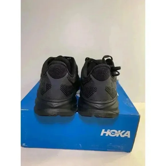 .3010 Hoka Clifton 9, Black/Black, Womens Running Shoes-US 9 Womens