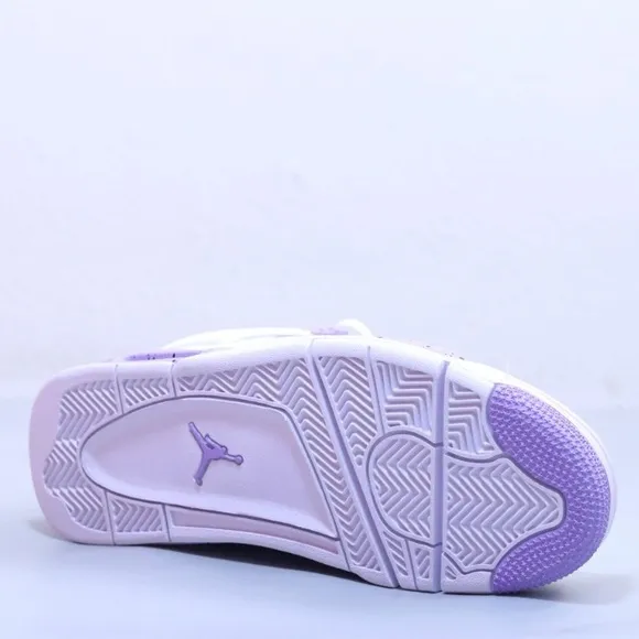 4S Retro Shoes Basketball Sneakers shoes for and White with Purple