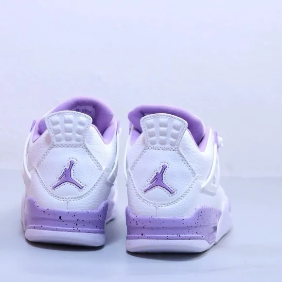 4S Retro Shoes Basketball Sneakers shoes for and White with Purple