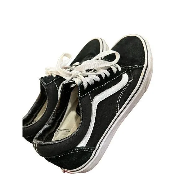 7.5 Women Vans Old Skool Skate Shoes Sneakers Black Suede Men 6