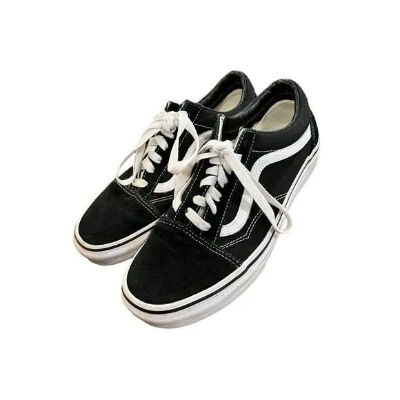 7.5 Women Vans Old Skool Skate Shoes Sneakers Black Suede Men 6