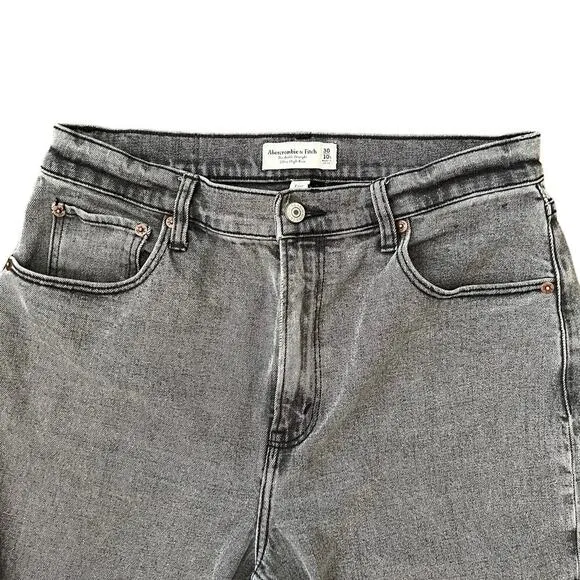 Abercrombie &amp; Fitch Curve Love The Ankle Straight Ultra High Rise Jeans Sz. 10S