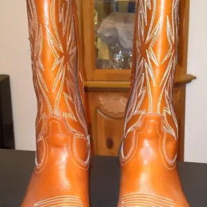 ACME COWBOY BOOTS VINTAGE BROWN TAN SIZE 9D #326480, 4098 CLASSIC STITCHING VGC.