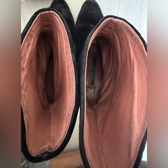 ACNE STUDIOS Black Suede Ava Boots  EU 37 US 7