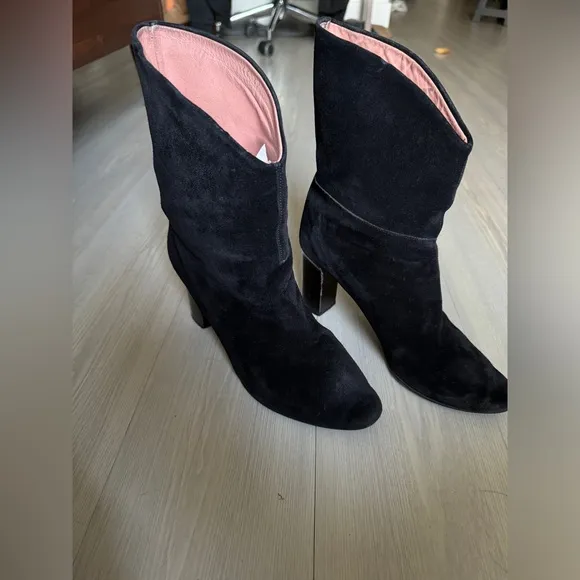 ACNE STUDIOS Black Suede Ava Boots  EU 37 US 7