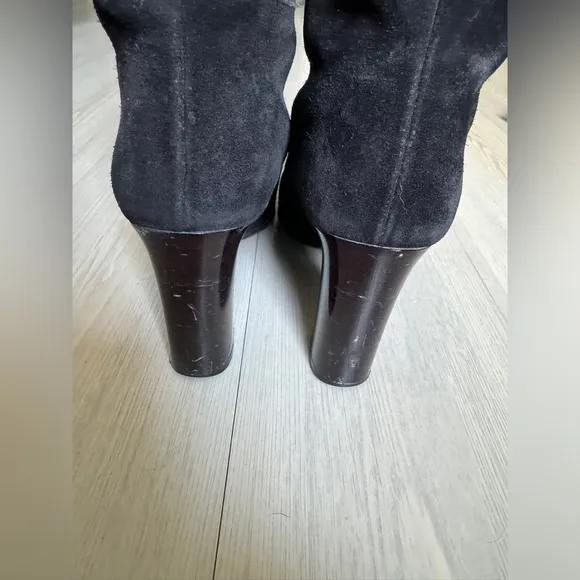 ACNE STUDIOS Black Suede Ava Boots  EU 37 US 7