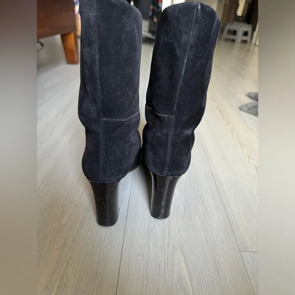 ACNE STUDIOS Black Suede Ava Boots  EU 37 US 7