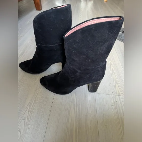 ACNE STUDIOS Black Suede Ava Boots  EU 37 US 7