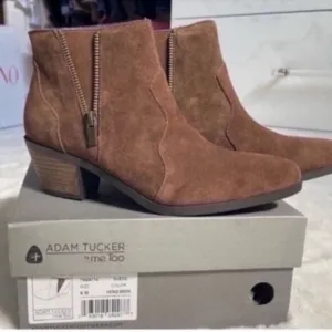 Adam Tucker Women's Suede Ankle Boots - Brown
