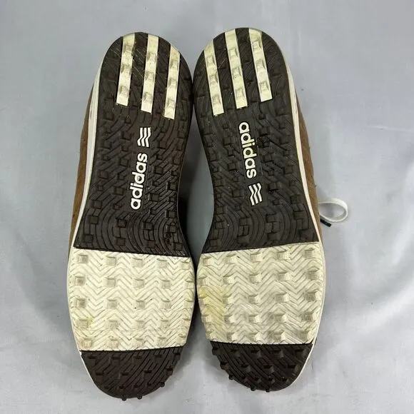 Adidas Adicross II Brown Leather Spikeless Mens Size 10.5 Golf Shoes 671663