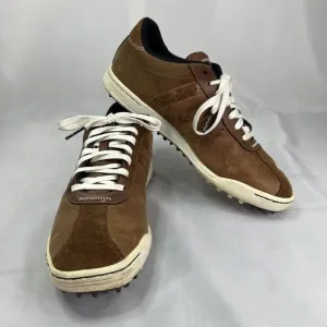 Adidas Adicross II Brown Leather Spikeless Mens Size 10.5 Golf Shoes 671663