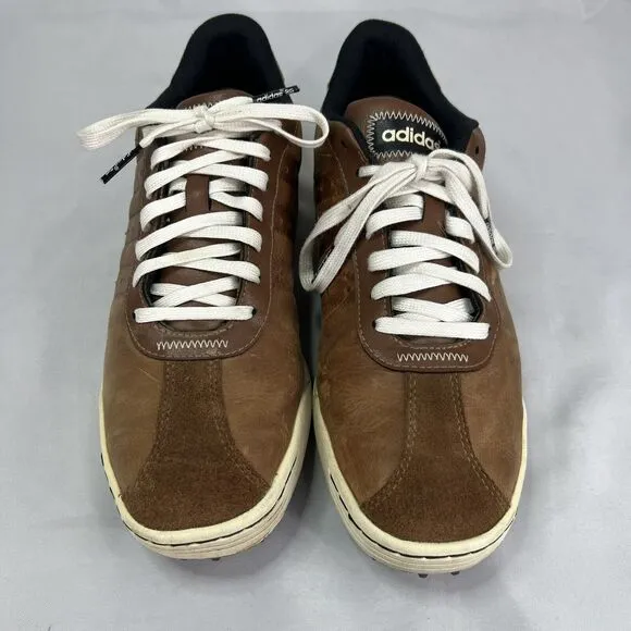 Adidas Adicross II Brown Leather Spikeless Mens Size 10.5 Golf Shoes 671663