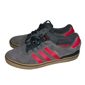 Adidas Busenitz VULC ADV gray gum red skate shoes 11