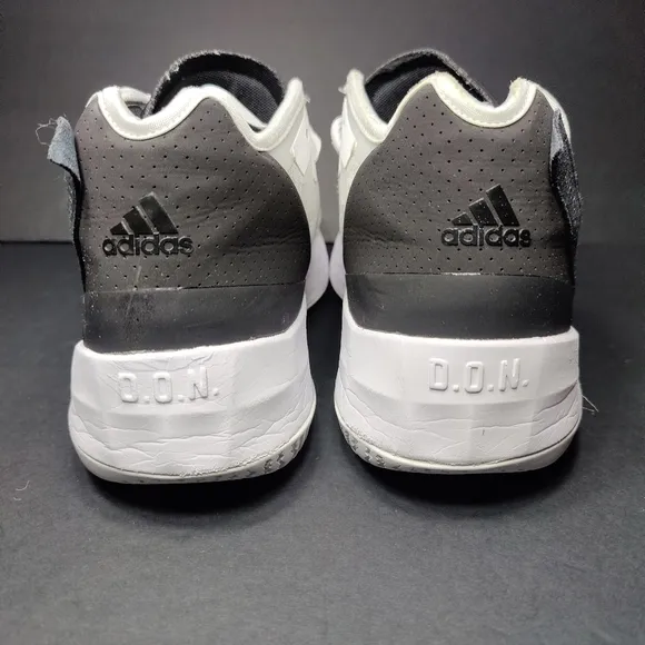 Adidas D.O.N. Issue 4 Basketball Black White Sneaker Mens Shoes Size 13
