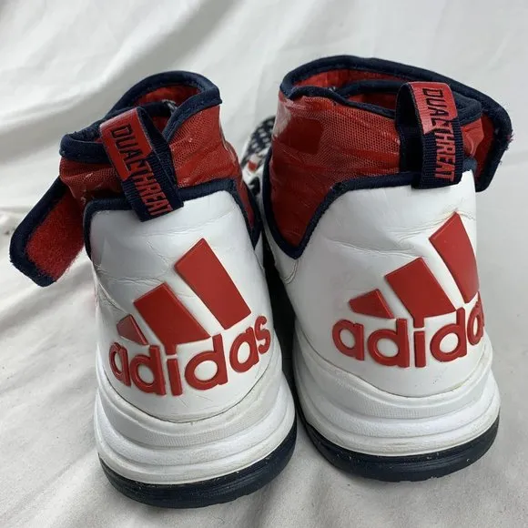 Adidas Dual Threat Basketball Shoes USA Flag White Blue Red D69448 Size …