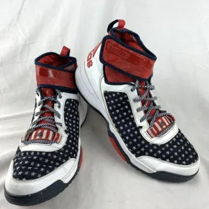 Adidas Dual Threat Basketball Shoes USA Flag White Blue Red D69448 Size …