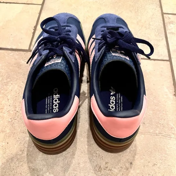 Adidas Gazelle Bold Platform Blue and Pink Sneakers SZ 8