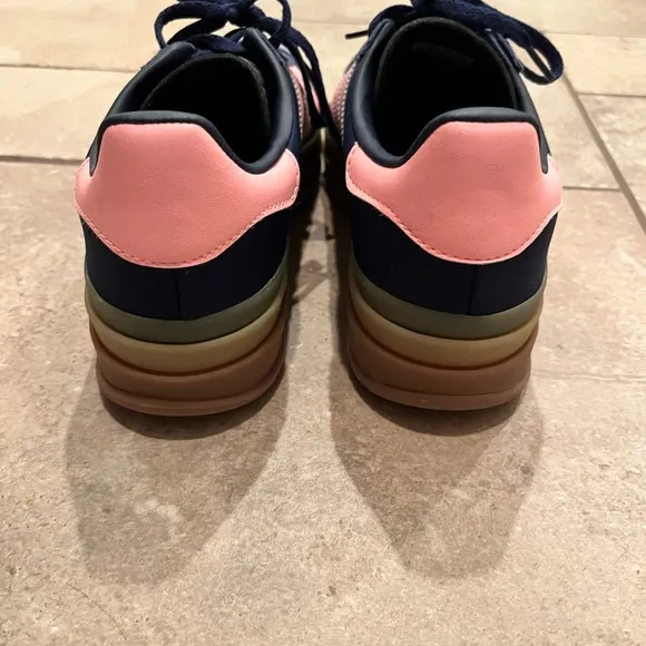 Adidas Gazelle Bold Platform Blue and Pink Sneakers SZ 8