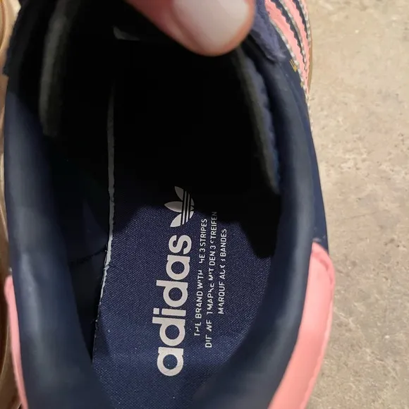 Adidas Gazelle Bold Platform Blue and Pink Sneakers SZ 8