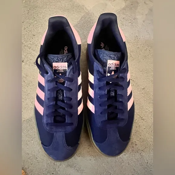 Adidas Gazelle Bold Women's Sneakers - Navy and PinkSize 7