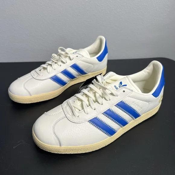 Adidas Gazelle Shoe Palace Exclusive Mens Size 9 Shoes Blue Aged Midsole Leather